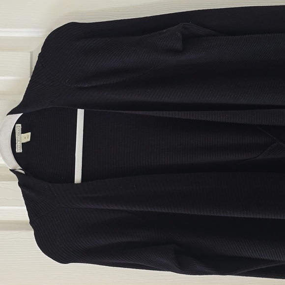 DANA BUCHMAN BRAND WOMEN'S LONG BLACK OPEN CARDIGAN SIZE MEDIUM - Picture 1 of 13